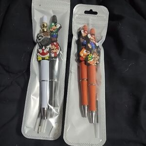 Hand Crafted Character Pens - Black and Orange